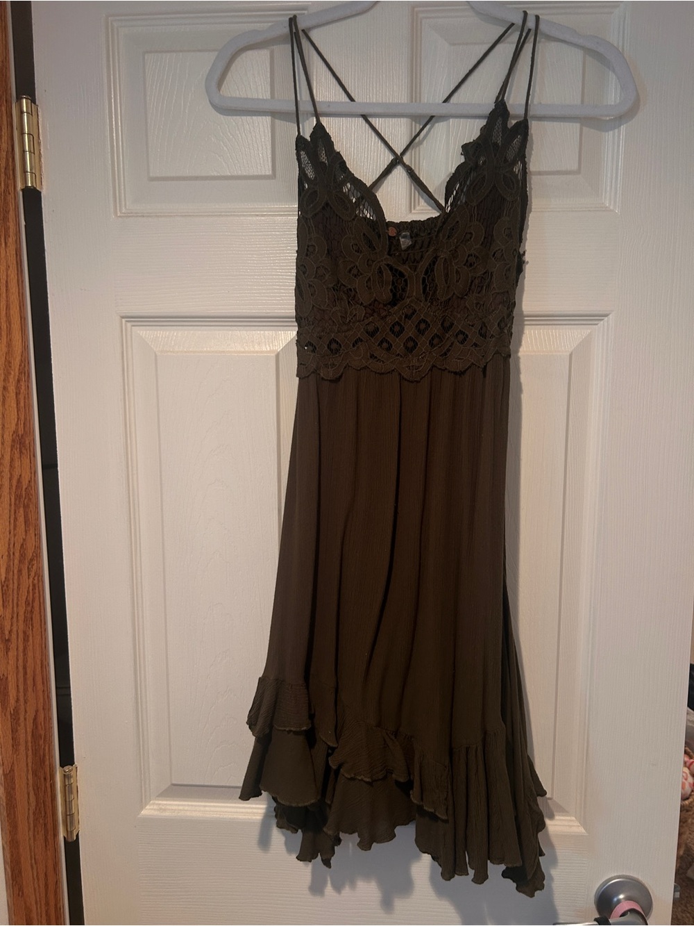 Free People Olive Lace addella dress